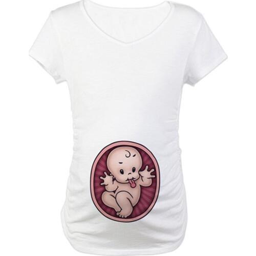 Pregnant women explosion models funny baby pregnant women large size cute baby print round neck short-sleeve T-shirt