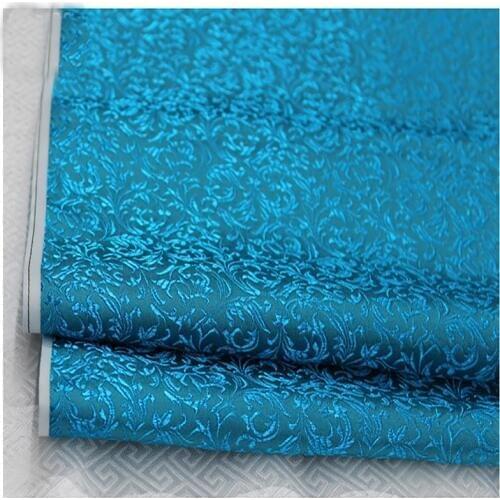 HLQON brocade malt flower golden red fabric patchwork felt tissue telas bed sheet cheongsam dress children coat cloth 75cm width