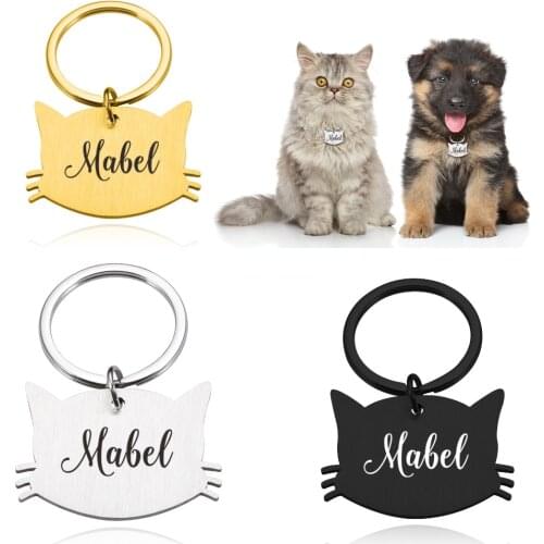 Free Engraved Pet ID Tags Accessories Personalized Custom Pet Cat Collar Dogs Name Tags Anti-lost Cat Dog Puppy ID Tag Pendant