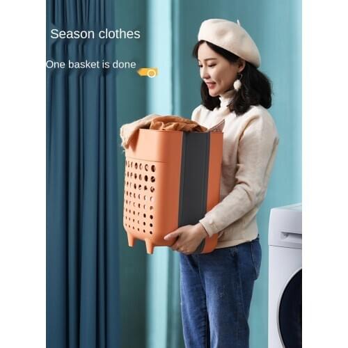 Laundry basket foldable laundry basket household non perforated wall hanging toilet laundry basket