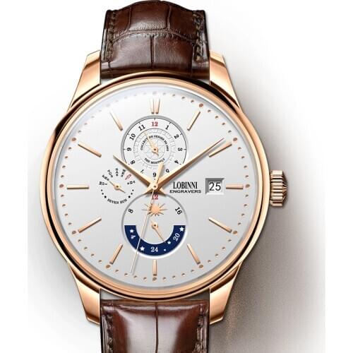 LOBINNI Top sell omatic Mechanical watch men мужские часы relogio waterproof luxury latest business wristwatch erkek kol saati