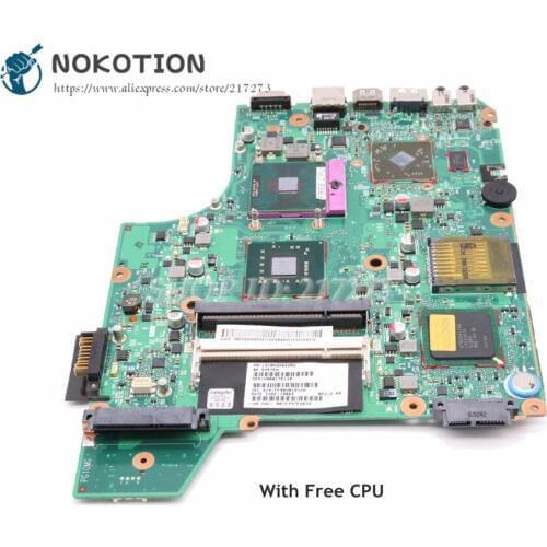 NOKOTION For Toshiba Satellite L510 Laptop Motherboard PM45 DDR2 HD4500 Free cpu V000175110 6050A2262201-MB-A02