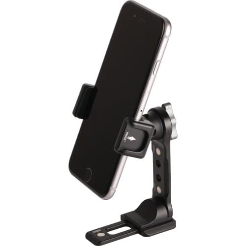 Metal Phone Tripod Mount with Cold Shoe,Phone Tripod Holder Adapter,Desktop Cell Phone Stand, Compatible with Phone