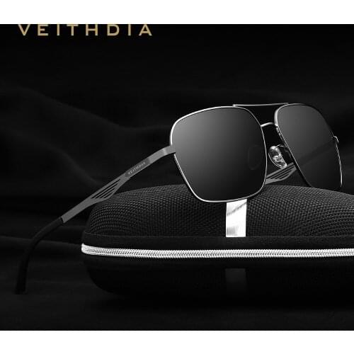 VEITHDIA Brand Polarized Mens Square Vintage Sun Glasses Male Eyewear Accessories Sunglasses For Men gafas oculos de sol 2459