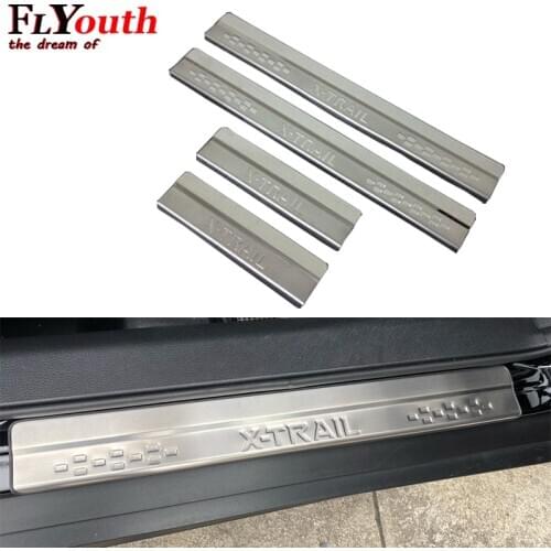 Stainless Steel Door Sill Scuff Plate For Nissan X-Trail X Trail XTrail 2014-2018 T32 Welcome Pedal Trim Car Styling Accessories