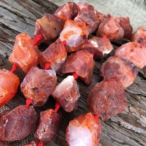 25-30mm Natural Red Agates Stone Beads Block Shape Loose Raw Material Raw Stone Agat e Beads DIY Jewelry Making Accessories