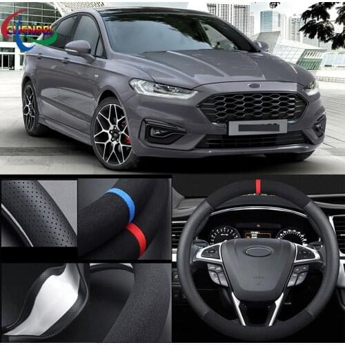 38cm Non-Slip Dreathable Suede steering wheel cover For Ford Mondeo Car Interior decoration accessories