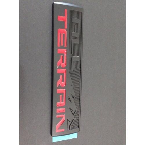 NEW matte black+red ALL TERRAIN ENGINE EMBLEMS RACE MOTOR SWAP BADGE LOGO - 50 pcs