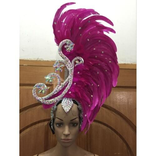 Feather clothing Stage performance catwalk carnival Headdress flower pubs party Mens wear womens clothing