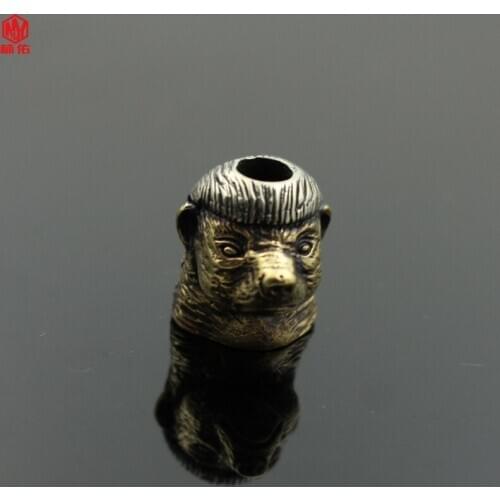 Original Copper Honey Badger 1PCS EDC Paracord Brass Knife Beads Outdoor Backpack Pendant Flashlight Accessories