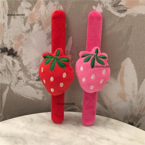 New Summer 2Colors - Strawberry 4-5cm Gift Plush Stuffed TOY . Keychain DOLL ; Wedding Bouquet accessories plush TOY