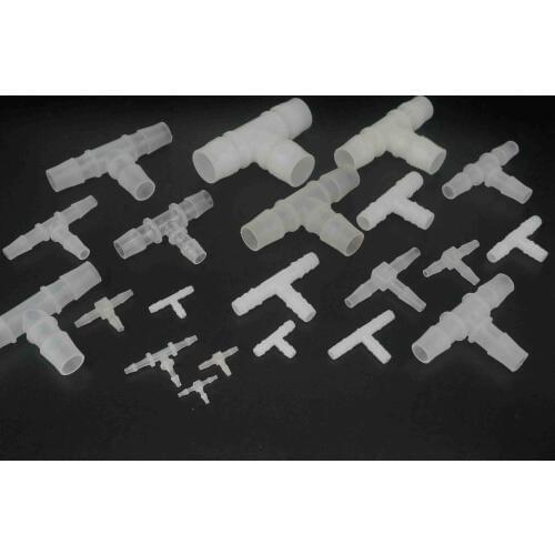 Fit Tube I/D 2mm To 15mm Barbed Tee Reducer Material PP Pipe Plastic Fitting Connectors Aquariums Fish Tank