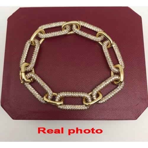 Simple Copper Zircon Chain Bracelet New FashionTrendsetter Cross Border Accessories Womens Creative Bracelet