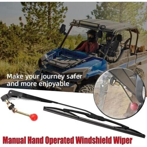 High Quality Plastic Windscreen Wiper Blade For Polaris RZR 900 1000 UTV ATV Universal Manual Hand Operated Windshield Wiper