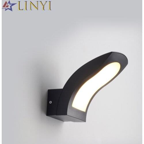 Modern 10W Outdoor LED Wall Lights Watearproof Yard Garden Corridor Balcony Porch Lights Indoor Bedroom Living Room Stair Lamps