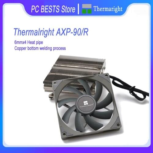 Thermalright AXP90 MINI ATX HTPC temperature control 4 heat pipe pure copper CPU Air-cooled radiator support Intel AMD