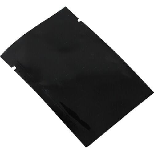 DHL 600Pcs/Lot 12*18cm Open Top Black Aluminium Foil Vacuum Pouch Heat Sealable Plastic Packaging Bag Tea Nuts Storage Mylar Bag