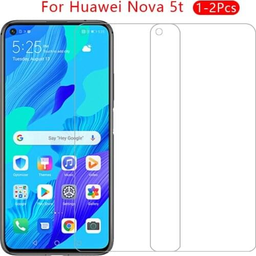 Protective glass for huawei nova 5t screen protector tempered glas on nova5t 5 t t5 film huawey huwei hawei huawe huawai huawi
