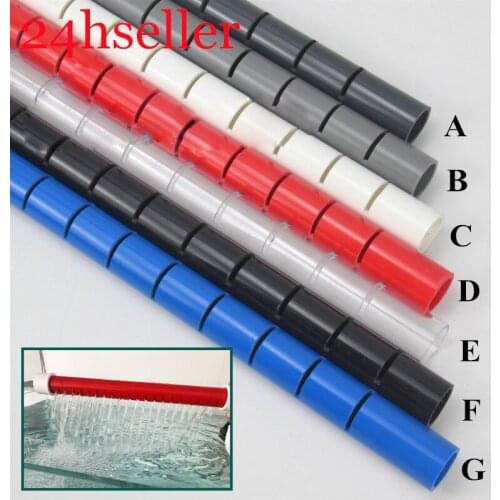 1pc 20~63mm PVC Aquarium Fish Tank Aeration Tube Garden Drip Water Downcomer Cess-Pipe Filter Accessories Drain Deluge Rain Pipe