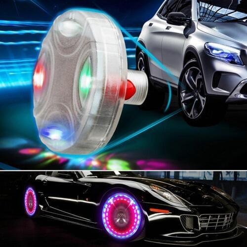 1 Pcs Decor Lamp Led Car Tire Light Auto Wheel Hub Tire Solar Color LED Decorative Light Solar Energy Flash Wheel Decor Dia 45cm