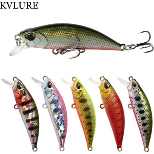 1PCS Minnow Fishing Lure 3D Eyes 50mm 5g Plastic Hard Bait Artificial Lures Wobbler Crankbait Winter Sea Fishing Bass Tackle
