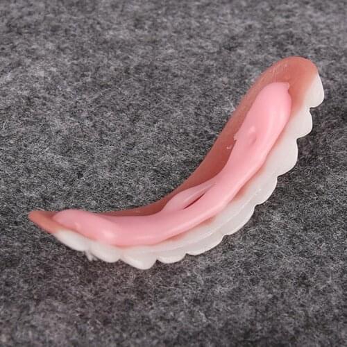 1Pcs Upper False Teeth Silicone Fake Teeth Simulation Care Whitening Hygiene Oral Braces Bleaching Dental Brush Tool X8V1