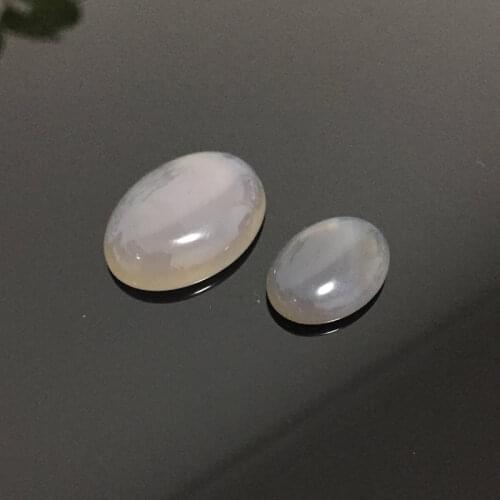 13x18/18x25mm No Hole Beads Natural Gray Agates Stone Cabochon Jewelry Accessories Cabochon DIY Making for Rings Pendants Women