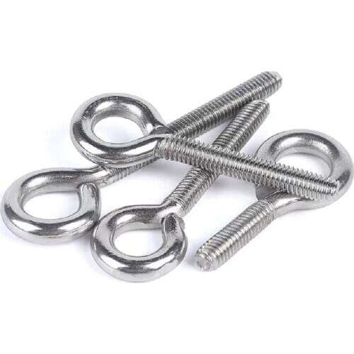 2/5/10Pcs M4 M5 M6 M8 M10 304 Stainless Steel Sheep Eye screw Bolt Ring Hook/ Hanging Ring Screw
