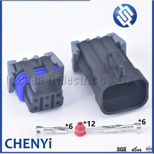 2 Sets Delphi 6 Pin Female or Male Metri-Pack 150 GT Automotive Waterproof Wire Connector Plug 12052848 12124107 For Car Wiring