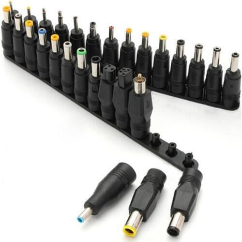 28pcs/Set Universal Laptop DC Power Supply Adapter Connector Plug AC DC Jack Charger Connectors Notebook Power Adapter Converter
