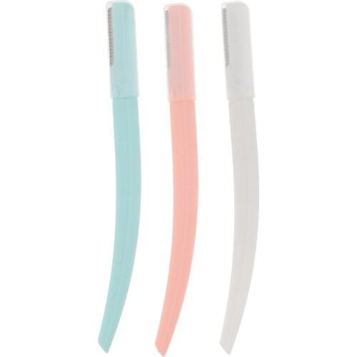 3PCS Women Eyebrow Shaper Razor Shaver Blade Knife Brow Shaping Beauty Tool