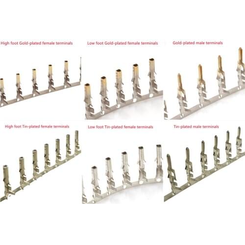 300PCS/1Lot 4.2MM Terminals Female Or Male Needle For 5557 Connector Plastic Shell / High Or Low Foot / Tinned Or Gold-plated
