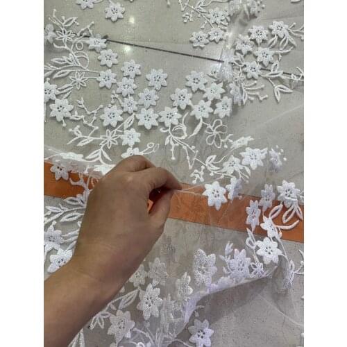 5yards/bag Opalescent flash powder sprinkles gold flower design simple style fabric for wedding dress design HL93