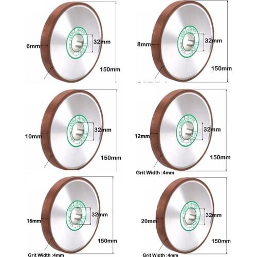 6"150mm Grit 150 parallel Diamond Grinding Wheel Grinder Disc for Mill Sharpening Tungsten Steel Carbide Rotary Abrasive Tools