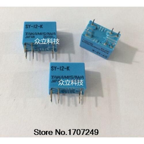 Free Shipping 10pcs/lot 100% new original relay TAKAMISAWA SY-12-K SY12-K SY-12W-K SY12W-K 6PINS 1A 12VDC Signal Relay