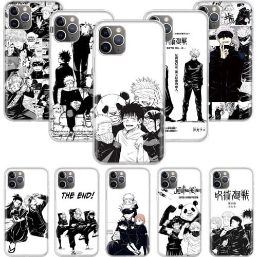 Black Jujutsu Kaisen Satoru Gojo Phone Case for Apple iphone 11 12 Pro XS Max XR X 7 8 6 6S Plus 5 5S SE 10 Ten Shell Cover Coqu