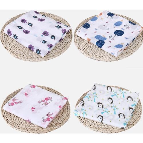 Baby bath 1Pc Muslin 100% Cotton Baby Swaddles Soft Newborn Blankets Bath Gauze Infant Wrap sleepsack Stroller cover Play Mat