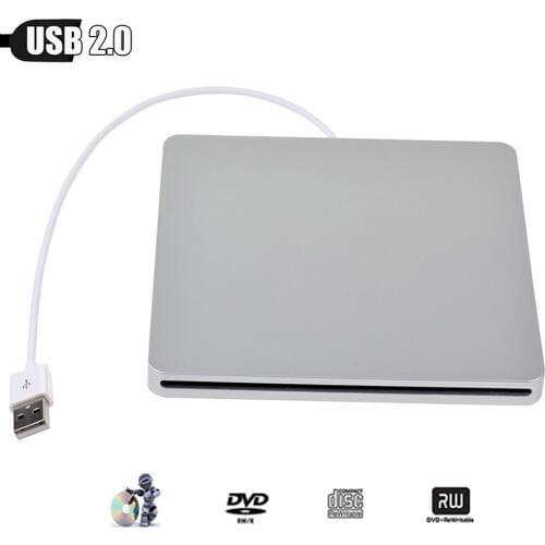 For Apple Mac Book Pro MacPro MacBookPro Computer USB 2.0 Drive 8X DVD Player DVD-ROM Combo 24X CD-R Burner External Slim Drive