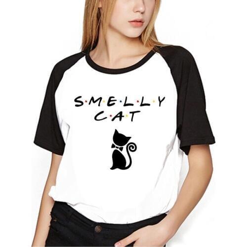 Friends TV Shirt Women Print Cat T-shirt Harajuku Kawaii Friends Tv Show Tshirt Best Friends Shirts Tee Ladies Clothes T Shirt