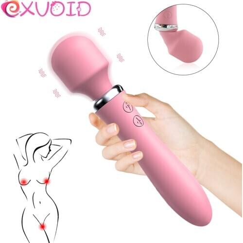 EXVOID Silicone G-spot Massager Dildo Vibrator Sex Toys for Women Powerful Magic Wand AV Stick Sex Shop Vibrators for Woman