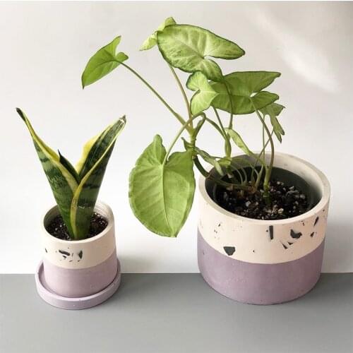 Big Size Concrete Flower Pot Mould 15cm Round Cement Pot Molds For Succulent Plants Different Size Concrete Molds Planter