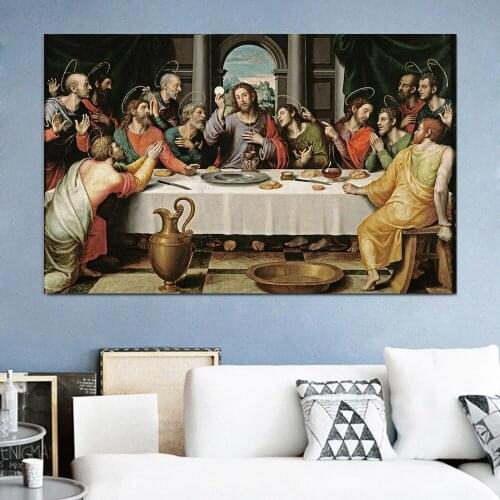 Canvas Paintings On The Wall Art Posters and Prints Christian Jesus The Last Supper Wall Art Pictures for Living Room Home Decor