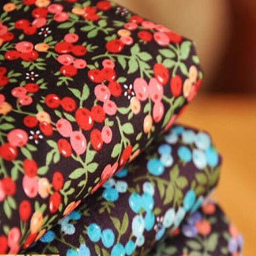 48x145cm Colorful Cherry Cotton Patchwork fabric home Textiles Cotton Poplin fabric for sewing quilting bedding clothing