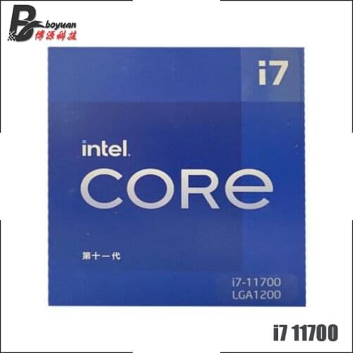 Intel Core i7-11700 i7 11700 2.5 GHz Eight-Core Sixteen-Thread CPU Processor L3=16M 65W LGA 1200 Need H410 B560 Z590 Motherboard