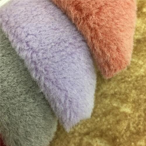 Faux fur Two-Color Gold Mink Wool Sheep Shearing Clothing Plush Fabric