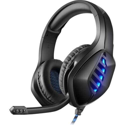 J1 Gaming Headset Headphone with Microphone Noise Reduction LED Light Earmuffs