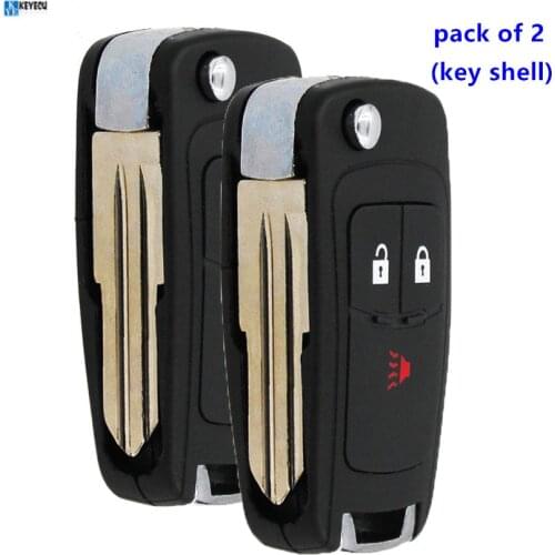 Keyecu 2pcs for Chevrolet Spark 2012 2013 2014 2015 2016 Remote Key Shell Case Fob A2GM3AFUS03, GM: 95989830