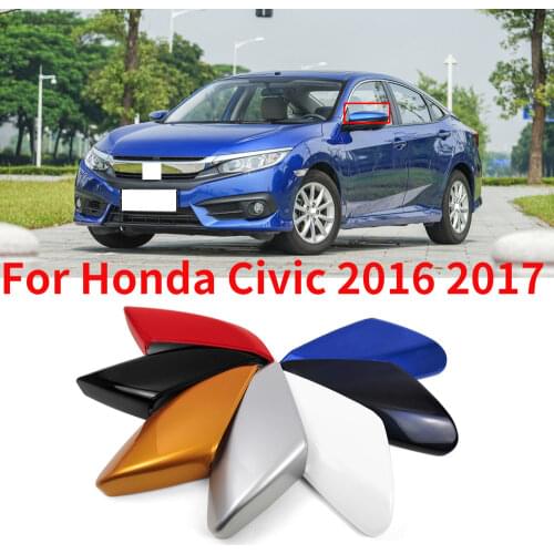 CAPQX For Honda Civic 2016 2017 Outside Rear View Rearview Mirror Housing Side Mirror Cover Reversing Mirror Garnish Cap Shell