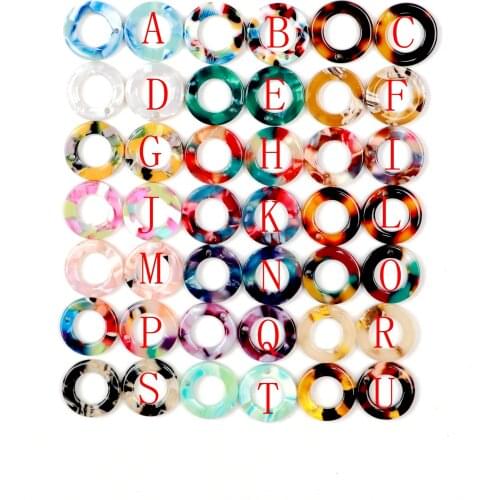 Leopard Print,Tortoise Shell Earring Charm,Acetate Acrylic Beads,Circle Shaped,Boho,Earring Parts,Ohrringe finding,16mm-ACE273