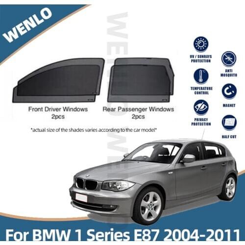 Magnetic Car Side Windows Sunshade For BMW 1 Series E87 2004-2011 Auto Mesh Sun-proof Cover